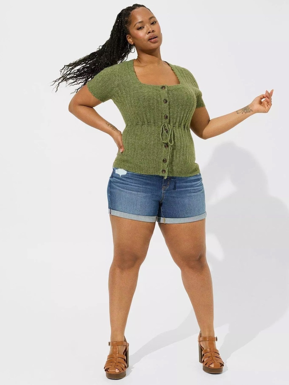 Torrid Vegan Cashmere Pullover Square Neck Sweater